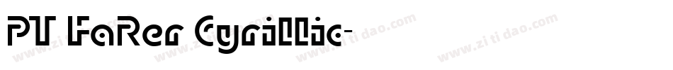 PT FaRer Cyrillic字体转换